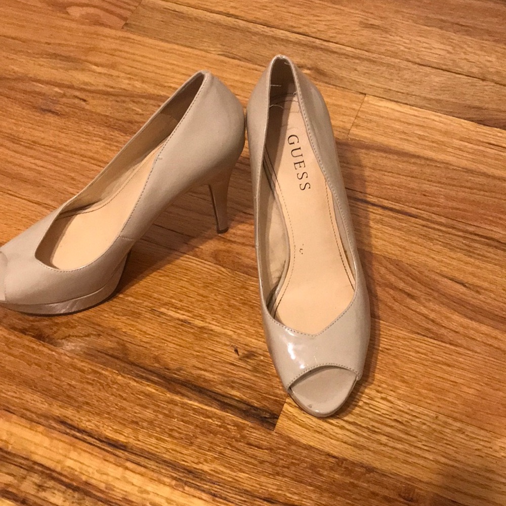 Guess peep toe heels